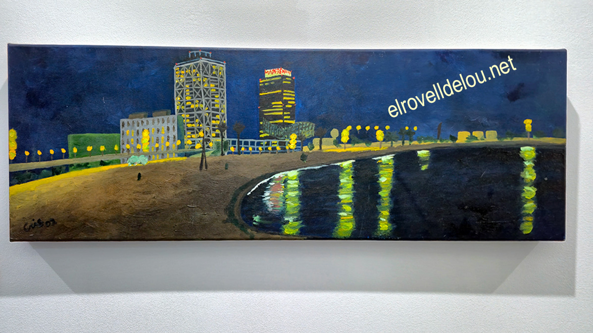 Pintura a l'oli estil abstracte de Cris Muntané Molina amb tons càlids